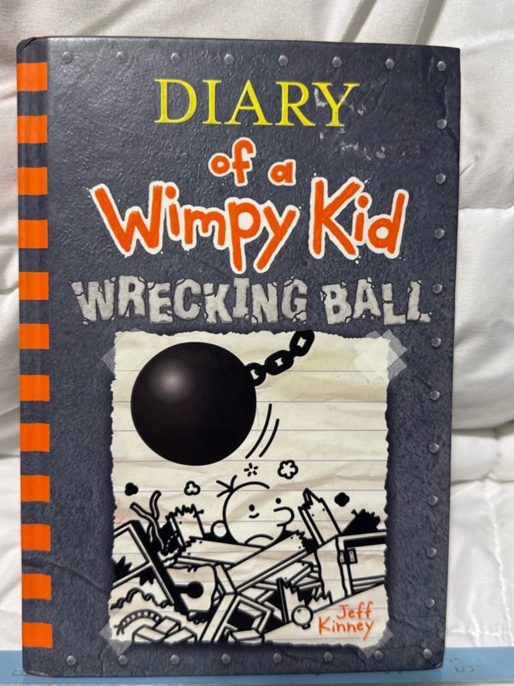 Diary of a Wimpy Kid: Wrecking Ball Hardcover - Gray & Orange